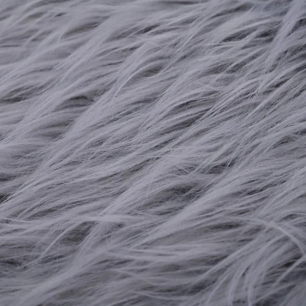 Set of 2 Faux Fur Cushion Cover Grey